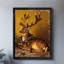 Art mural rétro noir, cerf de Noël, impressions rétro-1531616300
