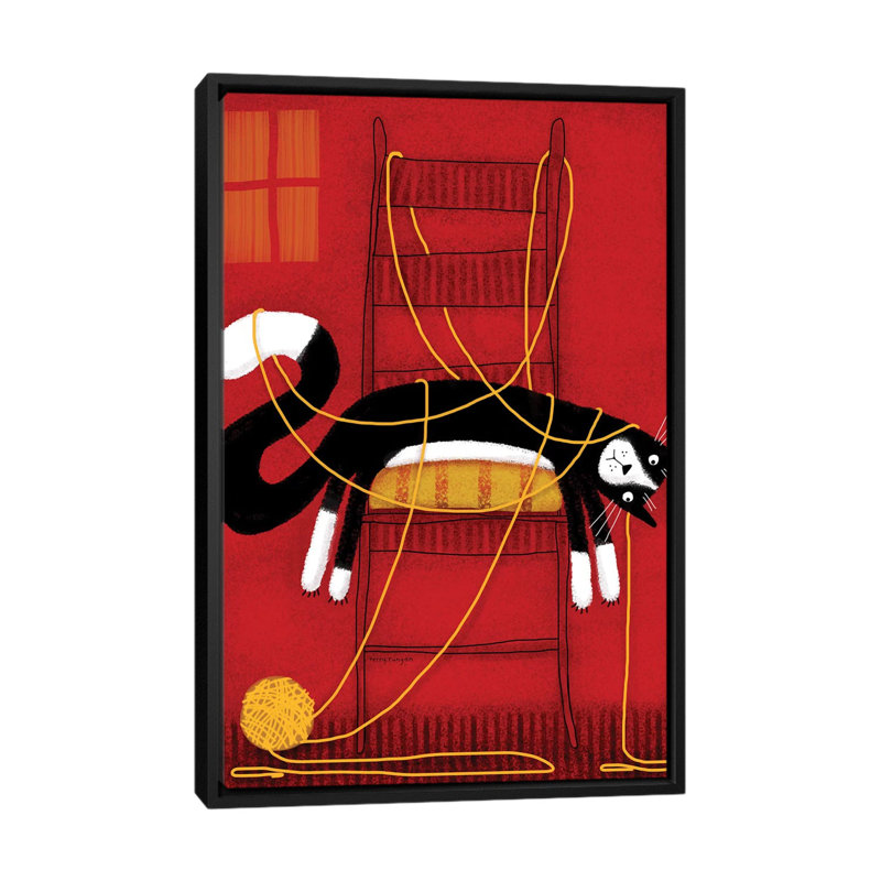 «Enough» par Terry Runyan - reproduction imprimée, H 60 po x l 40po x P 1,5 po, Toile avec cadre noir, Pas de tapis