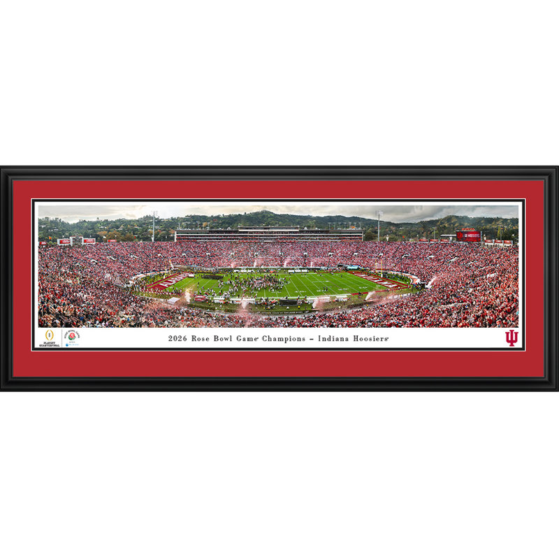 2026 Rose Bowl Champion, Indiana Hoosiers - Cadre de luxe, Encadré avec passe-partout double