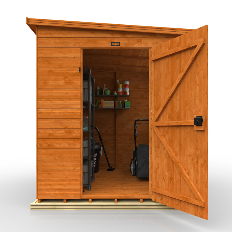 5x4w Tiger Shiplap Lean To Pent Shed