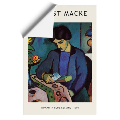 Woman Reading Print by August Macke - Frameless Print