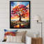 Baobab africain aux couleurs de l'arc-en-ciel IV - Décoration murale arbre baobab-97171297-97171298