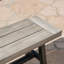 Banc de salle à manger industriel en bois d'acacia, gris et métal noir