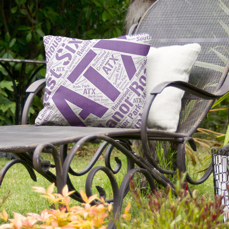 Coussin intérieur/extérieur austin, Non, Mauve, H 16 po x l 16 po