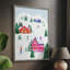 «Candy Ski Village II», reproduction encadrée - bois massif-567440657