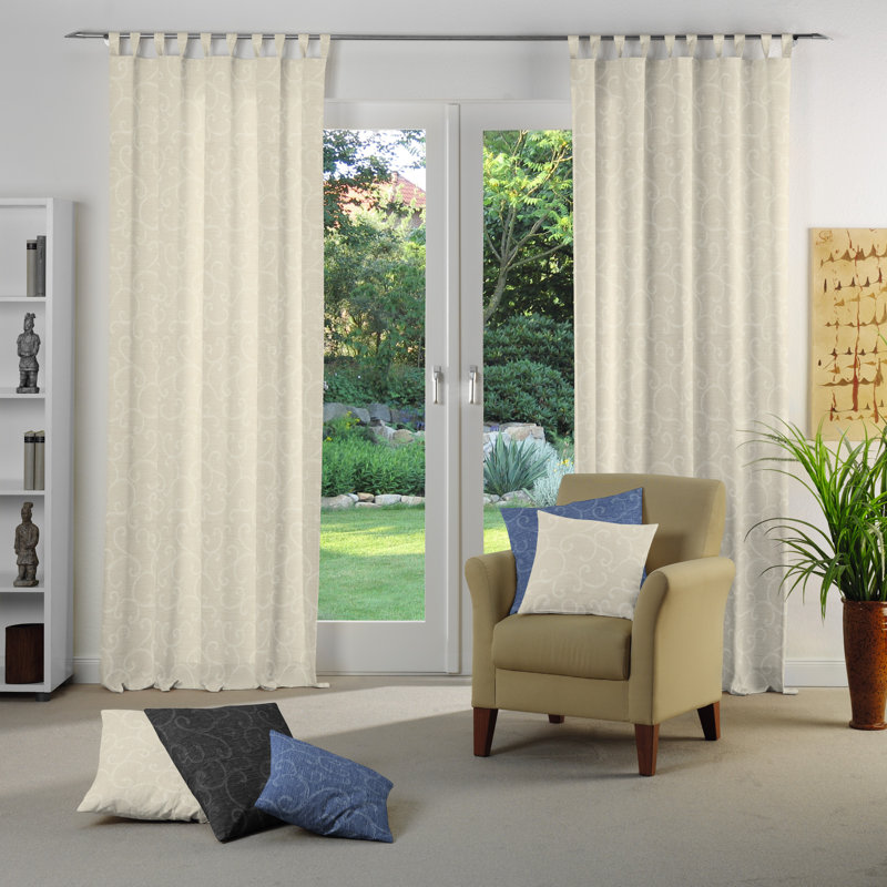 Siglerville Blackout Tab Top Curtain Panel, Beige, 132 W x 145 D cm