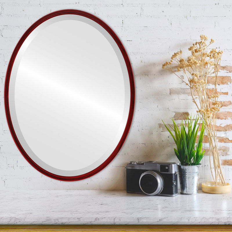 Miroir biseauté Javion, H 21,12 po x l 25,12 po, Cerise noir