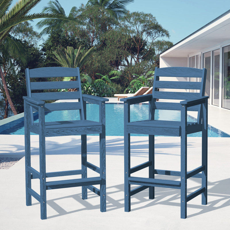 Ensemble de chaises Adirondack en plastique Dalson, Marine