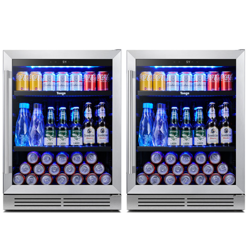 Yeego 48'' 280 Cans Built-in Beverage Refrigerator Beer Cooler (Set of 2)