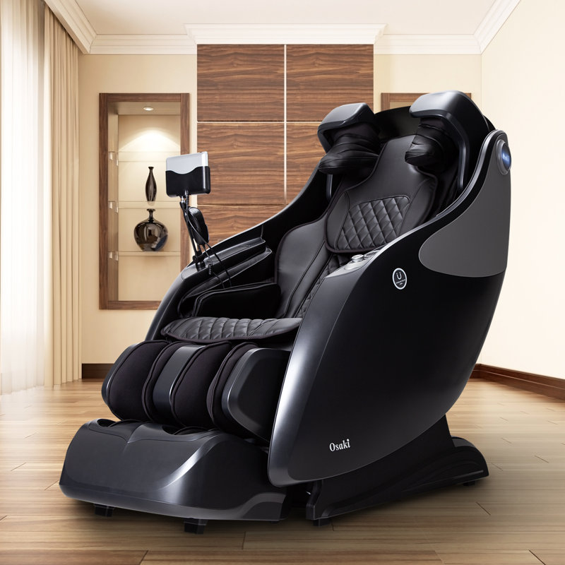 OP-4D Master Massage Chair, Black Faux Leather, Black