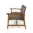 Bops Outdoor Loveseat, Natural Brown Acacia Wood, 52 Inch, Gray Wicker-121489449