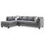 Canapé modulaire en microfibre avec dossier amovible Devin-1907063702