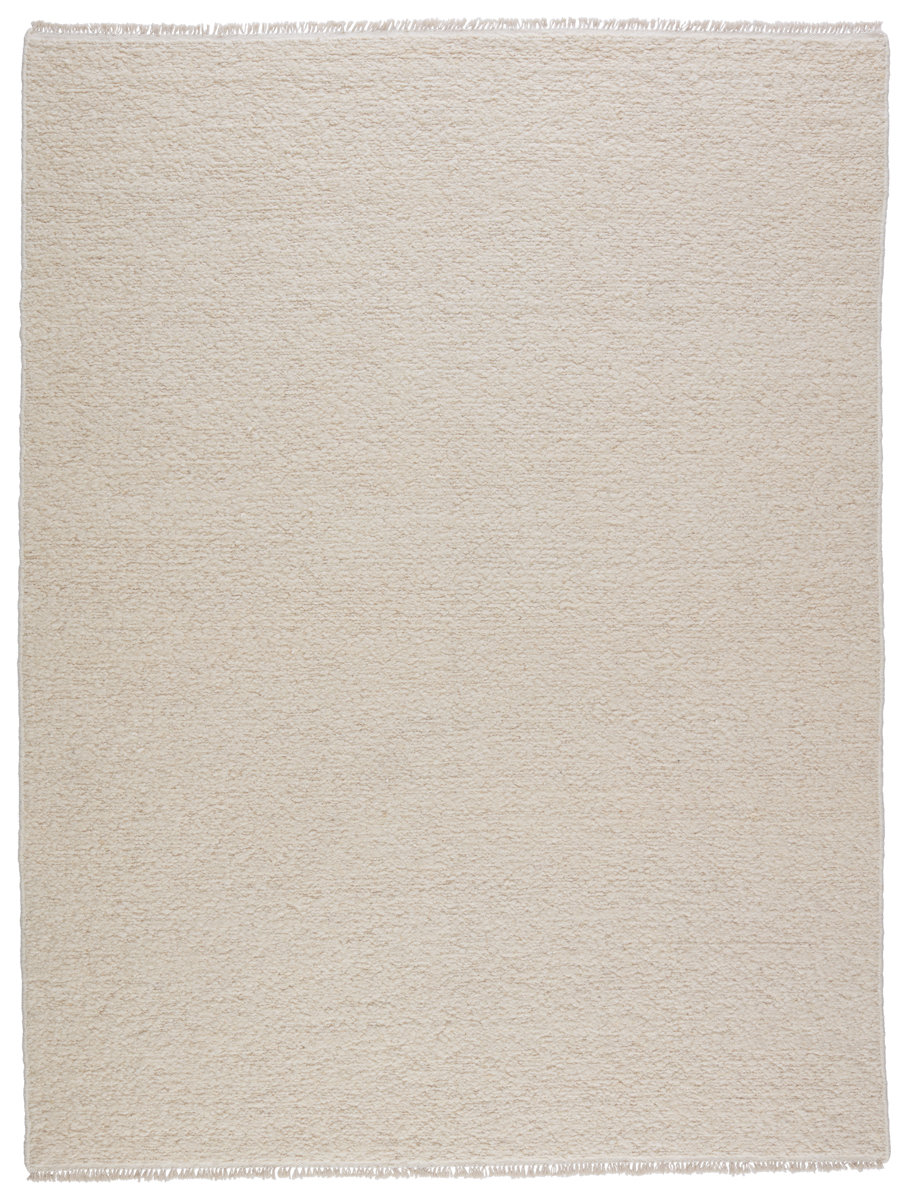 Hokku Designs ADE01 Handmade Solid Cream Area Rug - Wayfair Canada