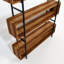 Lisette 180cm H x 140cm W Metal Etagere Bookcase-2013016463
