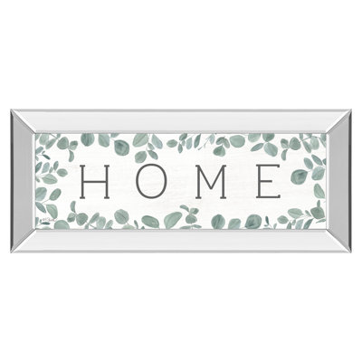Art mural eucalyptus sérénité - 18 po x 42 po - Cadre en miroir