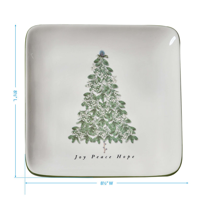  Everlasting Christmas Salad Plate Set Of 4