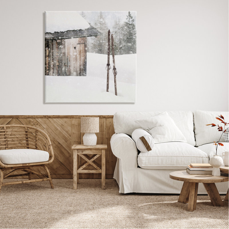 «Winter Cabin», impression sur toile, H 36 po x l 36 po x P 1,5 po