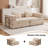 Heron 78.7" Convertible Floor Sofa Bed, Modular Chenille Loveseat Sleeper Couch, Boneless Compression Sectional Sofa for Living Room, Bedroom, Studio, No Assembly Required-924703096