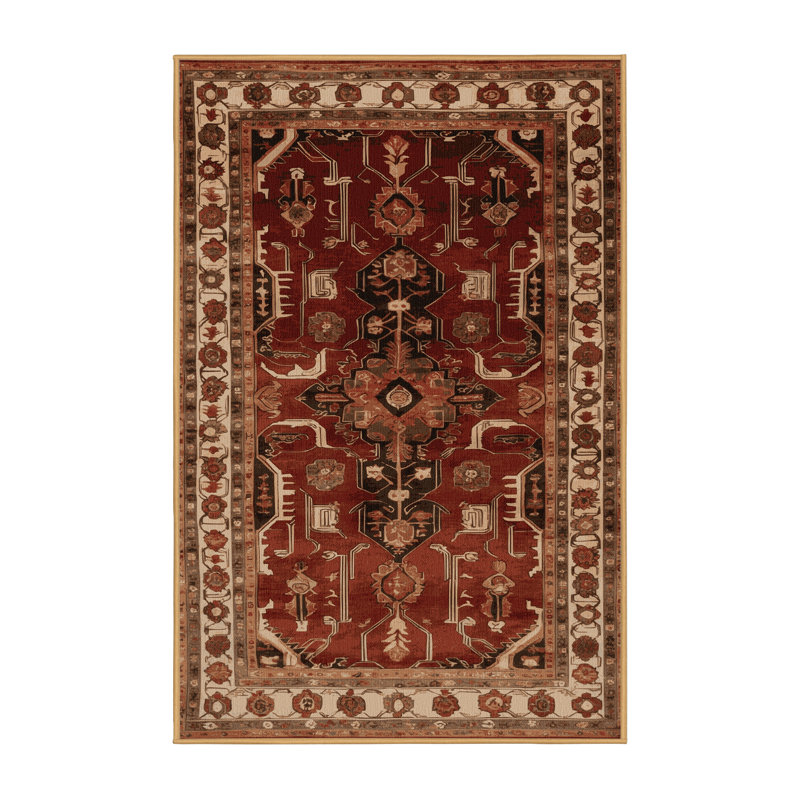 Tapis brun turc lavable à la machine, Tapis de couloir 2 pi x 5 pi