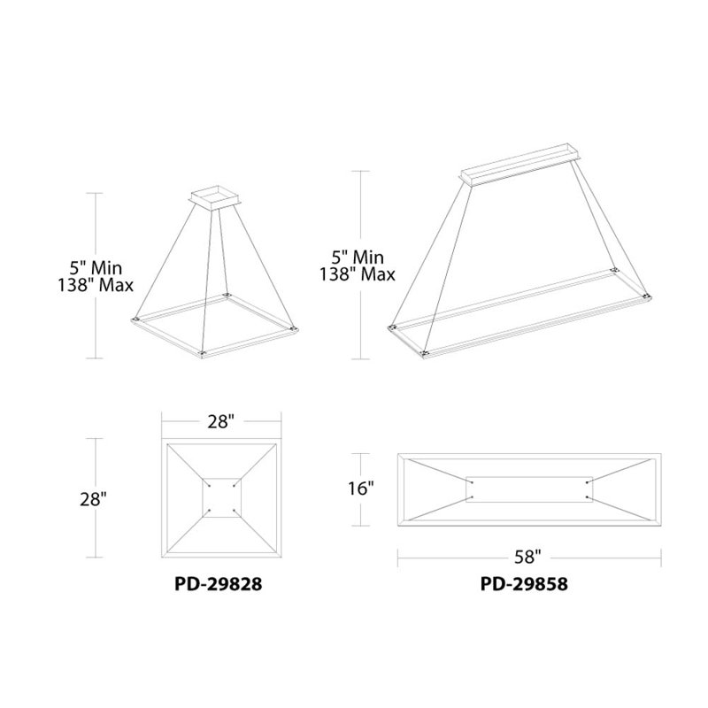 Guilherme 1 - Light LED Pendant, 28 Inches, Brushed Aluminum