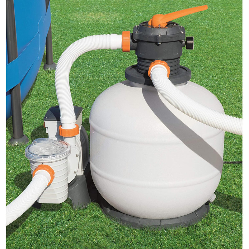 Bestway Flowclear 2000 Gallon Sand Filter Pump with Built-In Timer and Dispenser