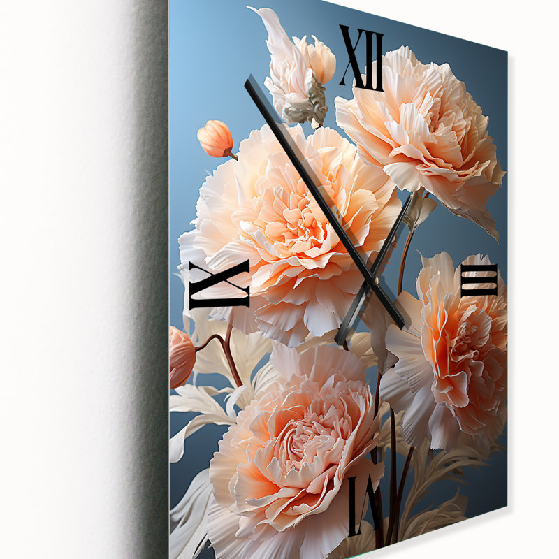 Horloge murale Carnations, H 32 po x l 24 po x P 1 po