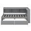 Lit de jour simple avec tiroirs, base de lit en bois massif avec bibliothèque en L, prises de courant et ports de charge USB-1835024767-1835024766