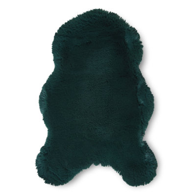 Leetsdale area rug Table Tufted Sheepskin Jewel Green