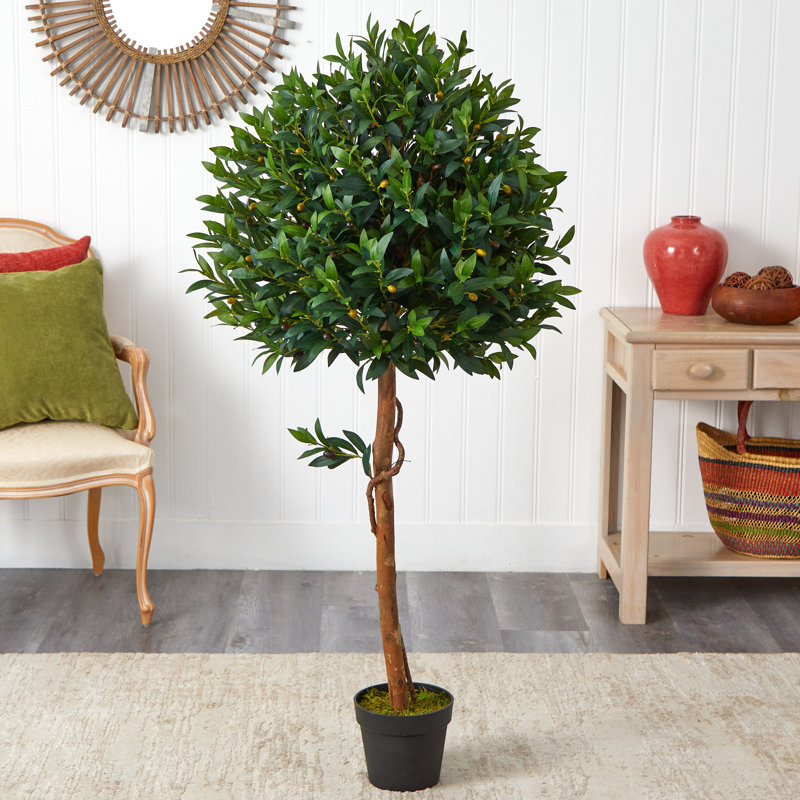 58 po Arbre topiaire olive résistant aux rayons UV (intérieur / extérieur)
