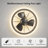 16" Dimmable LED Ceiling Fan with Remote, Low Profile Flush Mount for Bedroom, 6-Speed Reversible Motor, Black