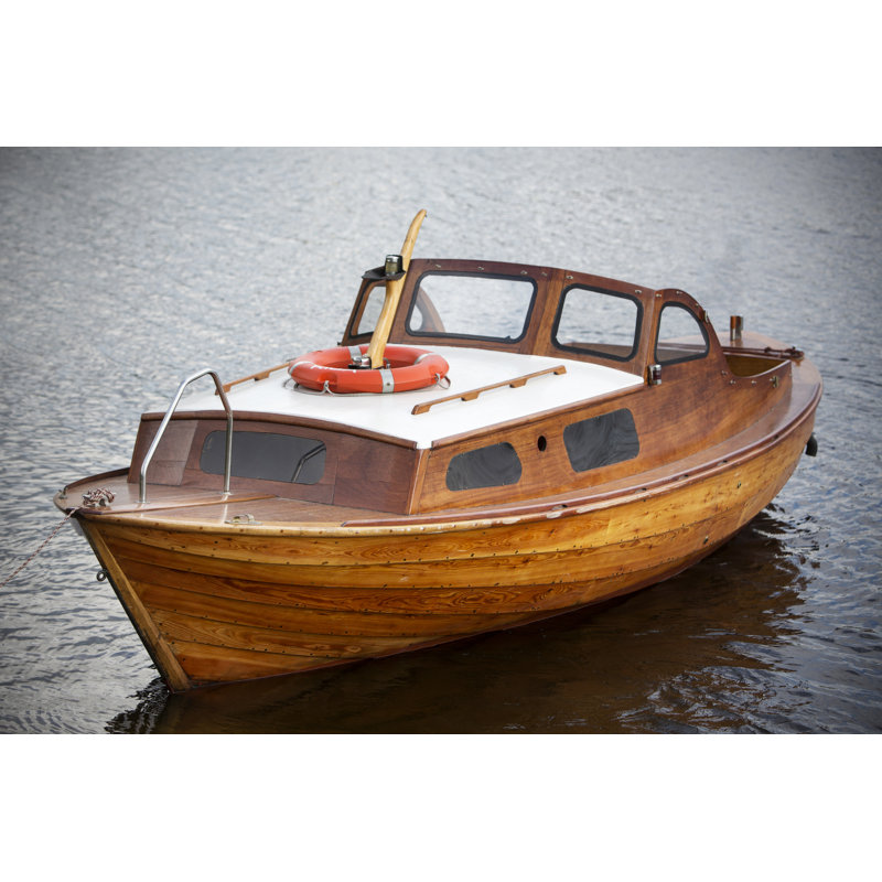 Antique Wooden Boat by Baltskars - Wrapped Canvas Print, 30cm H x 46cm W x 3.8cm D