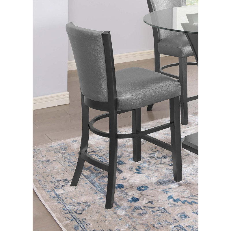 2Pc Counter Height Dining Side Chair, Gray