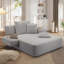 Méridienne avec 3 coussins, canapé-lit convertible avec poche de rangement-572582206