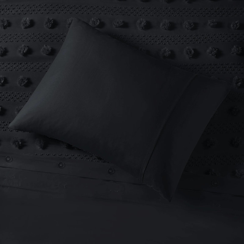 Ensemble de housse de couette à 2 pinces pour lit simple / simple TG, 2 taies décoratives, étiquette, décoration, fermeture à boutons cachés
