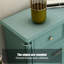 Armoire d'appoint en bois manufacturé bleu massif
