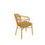 Roatan - Fauteuil empilable en aluminium - Tissage synthétique et finition bambou naturel