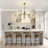Modern 12-light Bubble Seeded Glass Chandelier-585040356