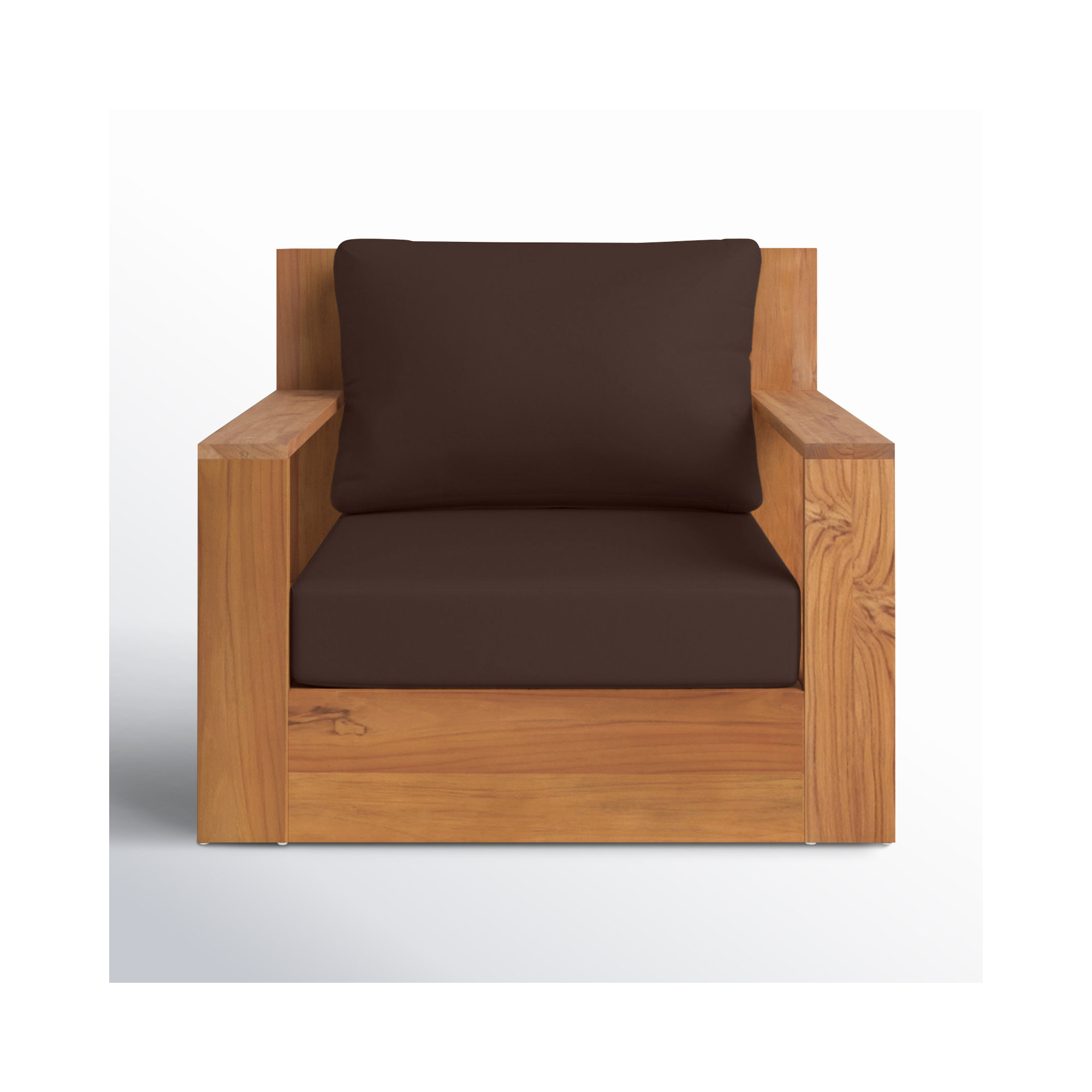 Azul Kauai Brazilian Teak Patio Chair, Dark Brown