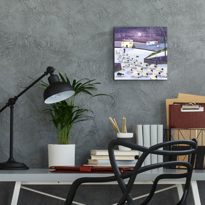  «Flock To The Field» par Elle Media Group SA, art mural en verre acrylique, 12 po x 12 po