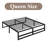 Francine 14'' No Headboard Metal Bed Frame with Cross Bed End-1593544429