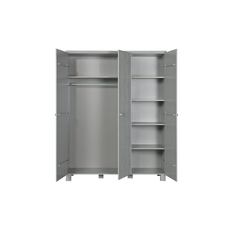 Dennis 3 Door Wardrobe, Grey