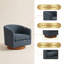 Chaise pivotante en chenille bleue Miramar-766569620