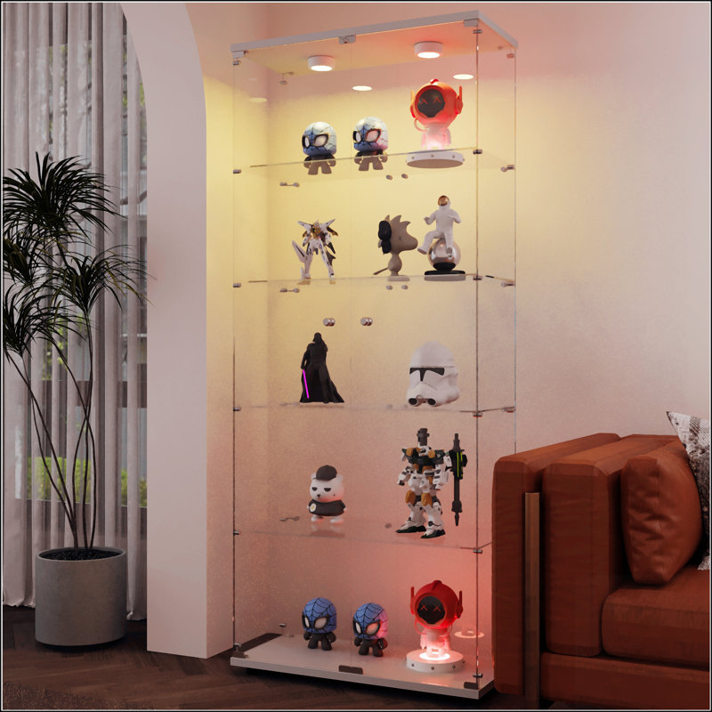 Vitrine en verre trempé, Blanc