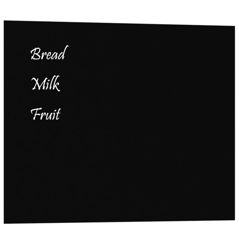Kitwana Wall Mounted Glass Board, 40cm H x 50cm W x 0.4cm D, Black