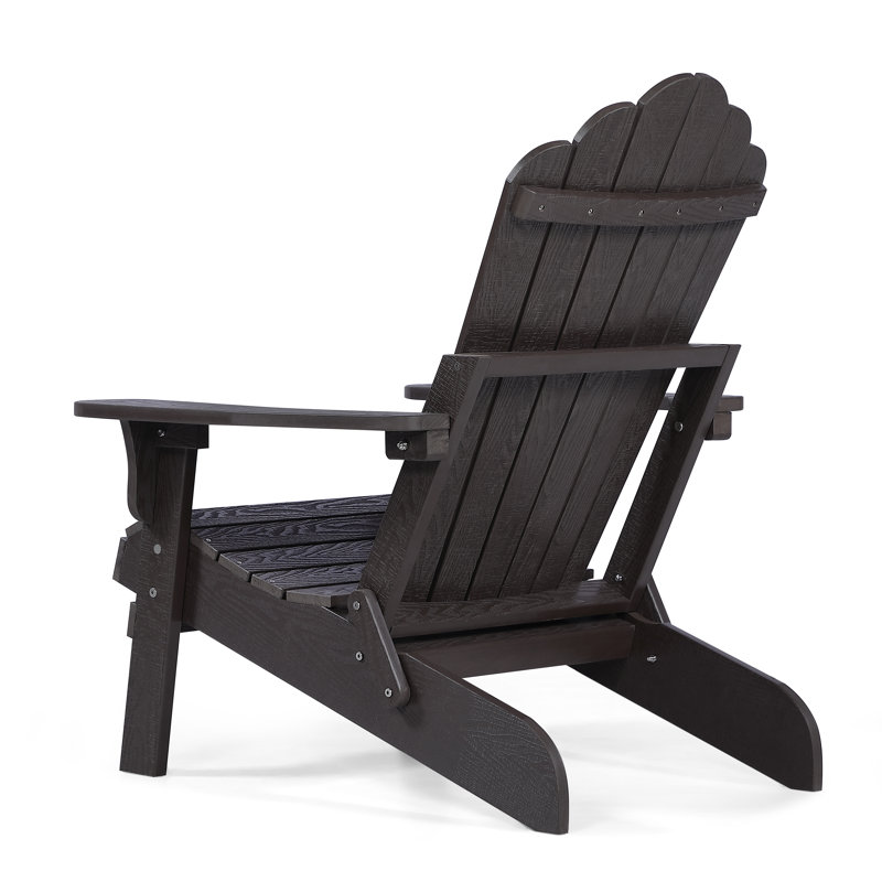 Henninger Foldable Outdoor Adirondack Chair, Espresso