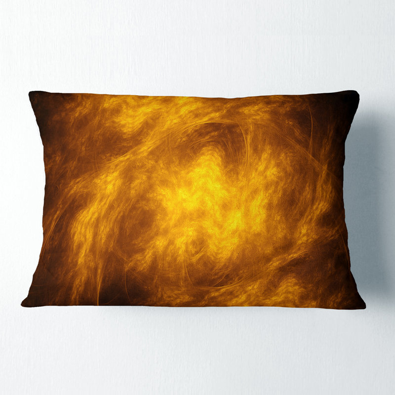 Motif abstrait fractal brun - Coussin décoratif imprimé abstrait