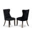 Ensemble de coin-repas 3 pièces pour petits espaces comprenant une table de cuisine carrée et 2 chaises Parson rembourrées en tissu de polyester, noyer antique