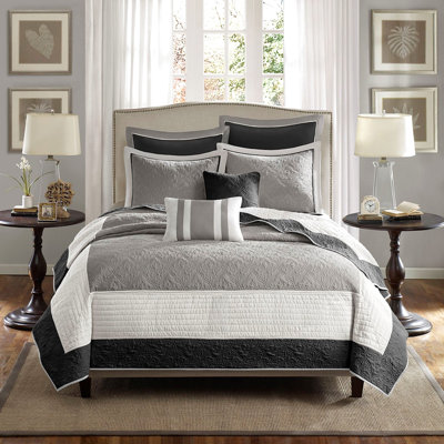Courtepointe très grand / très grand beige, 7 pièces, médaillon, taies décoratives européennes et coussins décoratifs, couleur de l'option de lavage simple, éminence, nettoyage facile