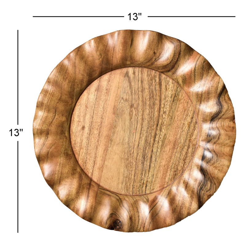 Plateau à volants en bois 13