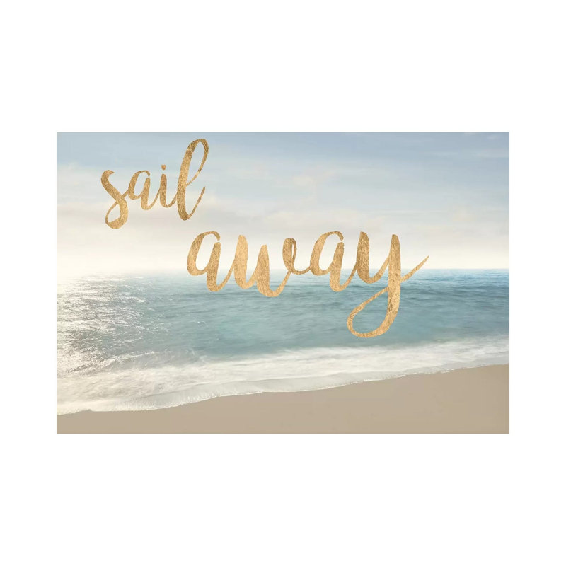 Beach Sail Away by James McLoughlin - Wrapped Canvas Print, 20.32 cm H x 30.48 cm W